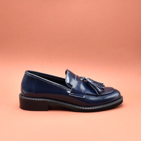 MOCASSINO SEMILUCIDO BLU