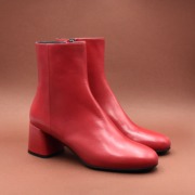 STIVALETTO IN MORBIDA PELLE NAPPA ROSSO