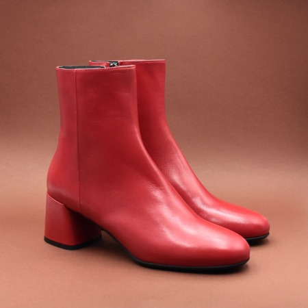 STIVALETTO IN MORBIDA PELLE NAPPA ROSSO